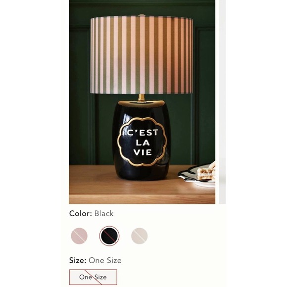 Anthropologie Claudette Text Table LampNew No Box - Picture 2 of 4